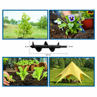 Foret de Terre pour Perceuse Jardin – Tarière Hélicoïdale Plantation Bulbes Piquets Sol