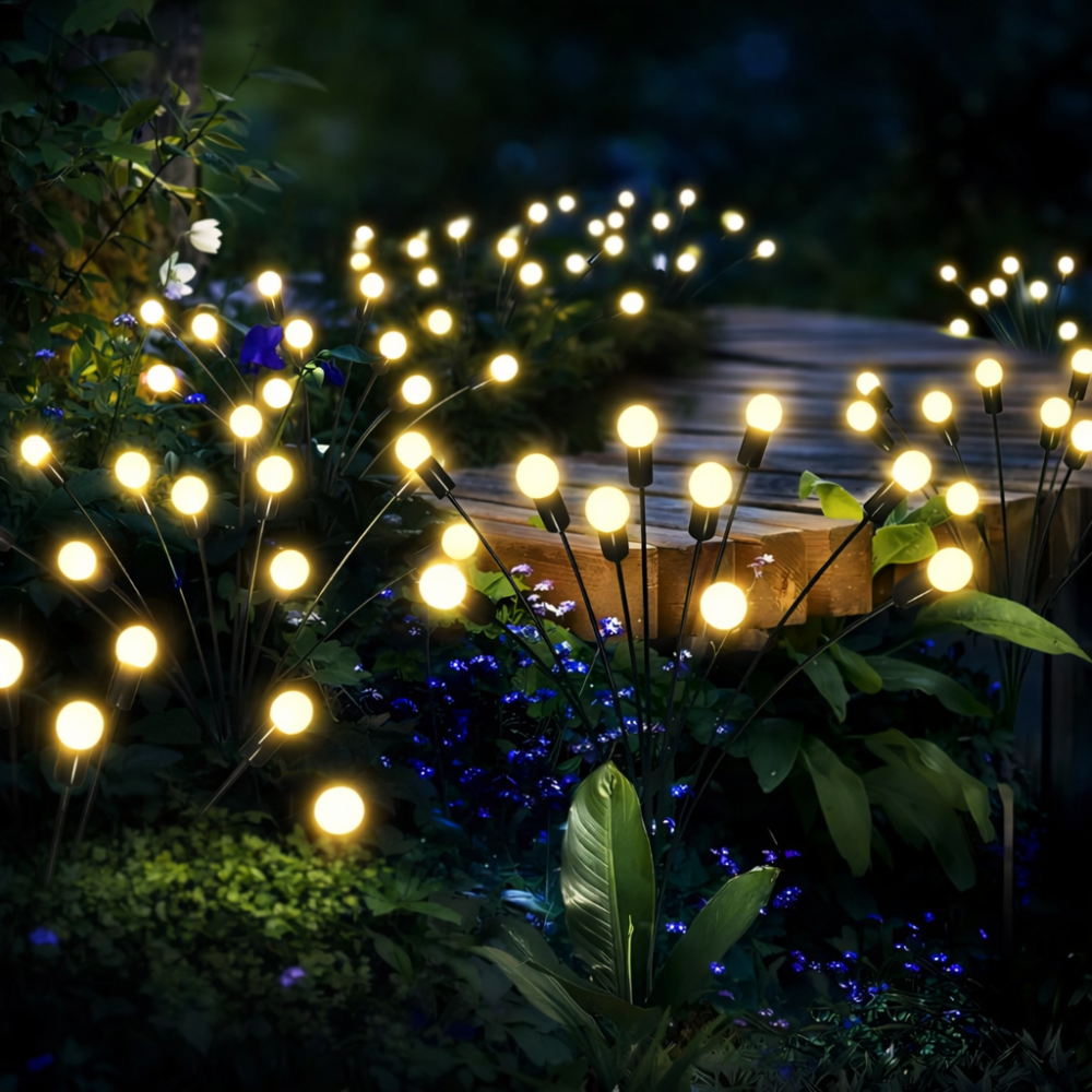Lampe Luciole Solaire Extérieure LED à Piquer – Éclairage Décoratif Jardin Terrasse – Énergie Solaire Sans Fil