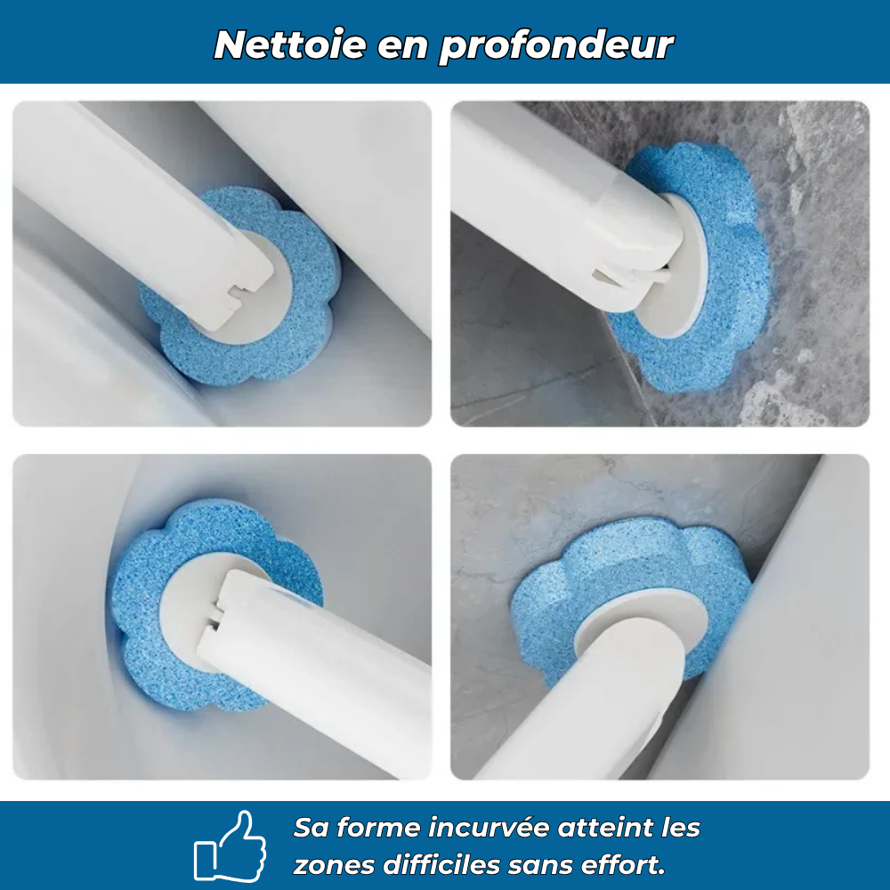 FreshClean – Brosse de nettoyage WC + 18 pastilles parfumées