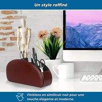 Rangement multifonction pour télécommandes et fournitures