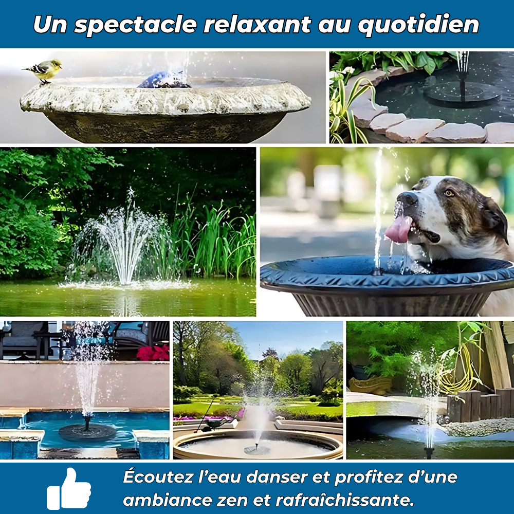Mini Fontaine Solaire Autonome – Embellit et Dynamise Votre Jardin en un Instant