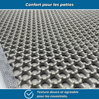 Tapis attrape-litière double couche pour chats