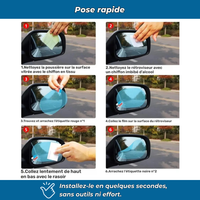 Film protecteur anti-pluie pour rétroviseurs