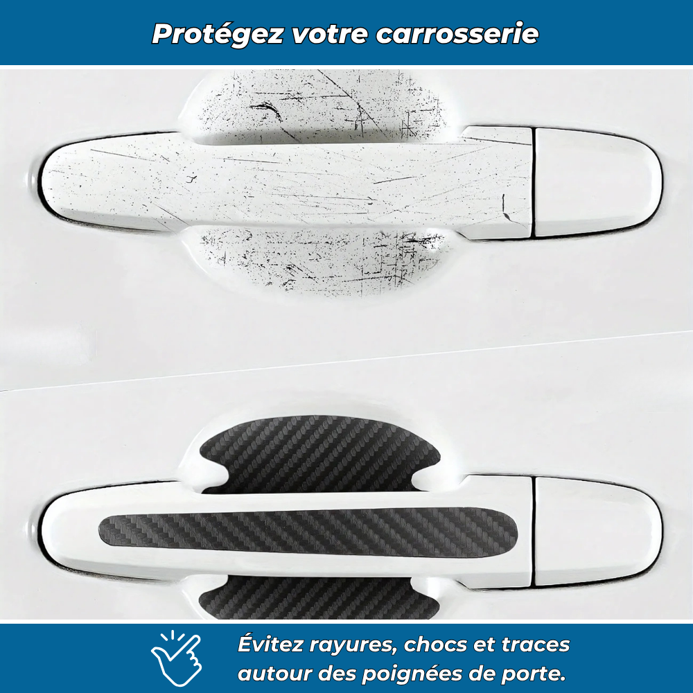 HandGrip PRO – Films protecteurs anti-rayures pour poignées de voiture (pack de 8)