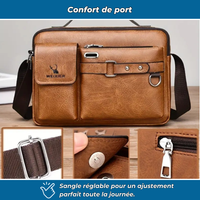 Sac bandoulière homme multi-compartiments
