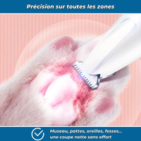 Tondeuse silencieuse multi-zones pour chiens et chats
