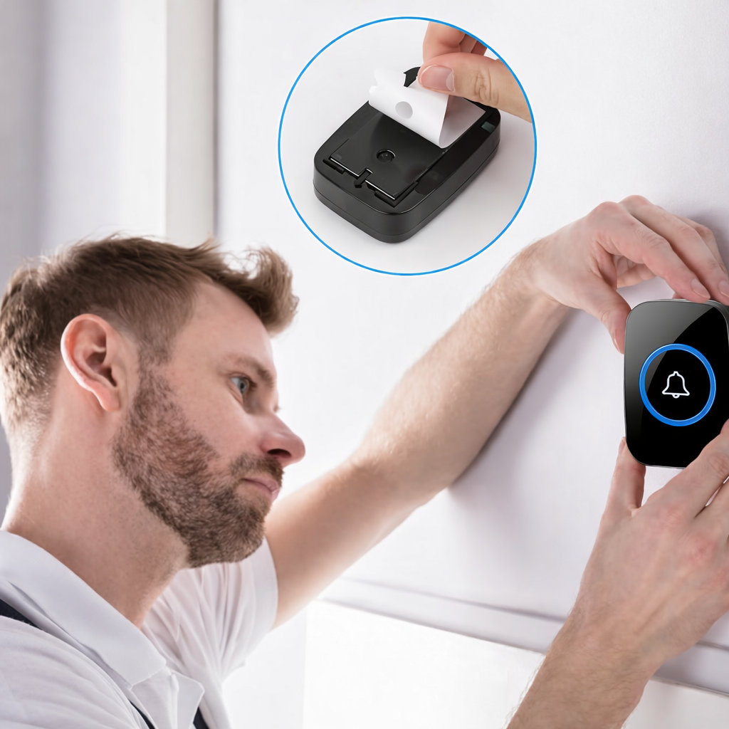 Sonnette sans fil longue portée extérieure – Étanche, électronique, avec récepteur enfichable