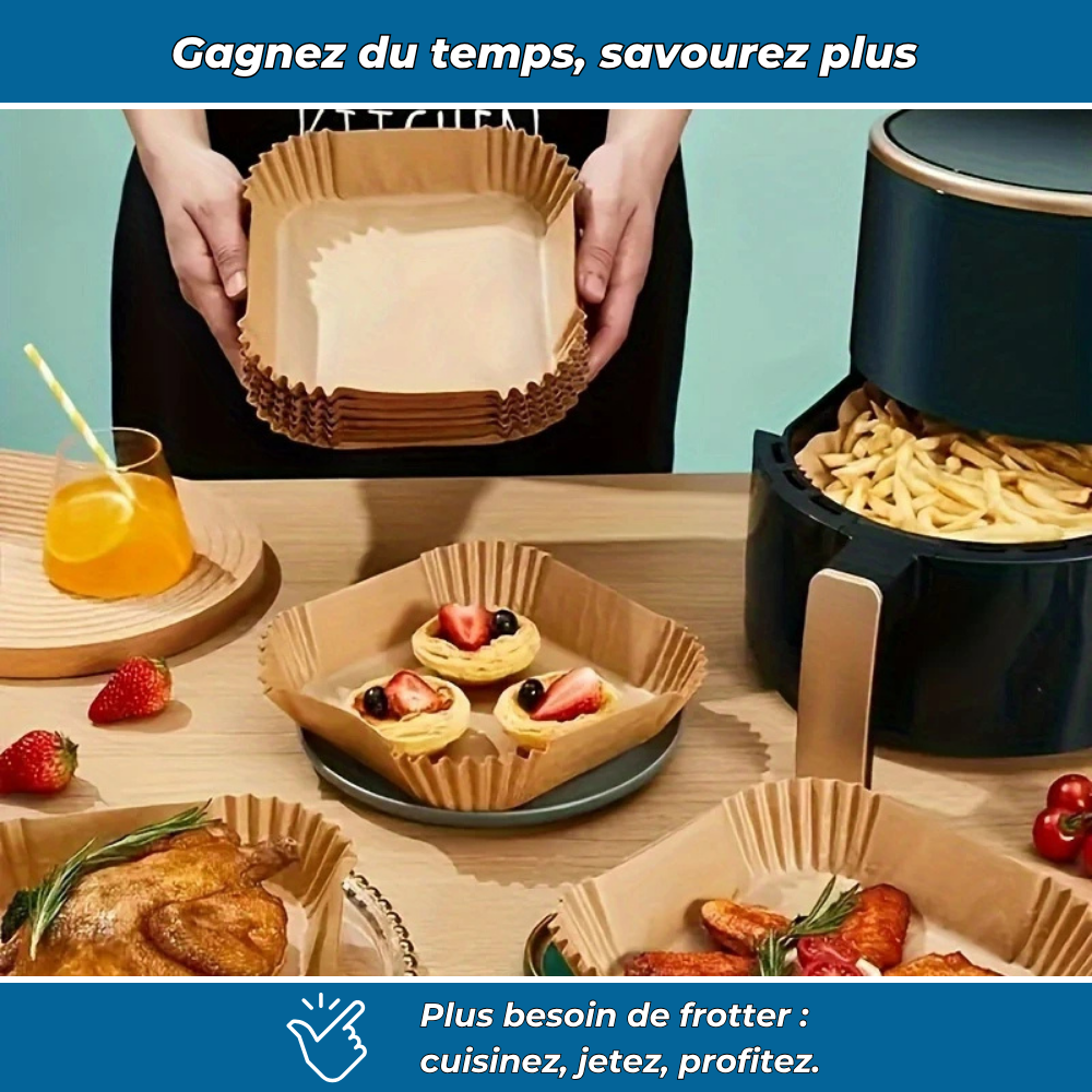 Papier cuisson pour Air Fryer (lot de 50)