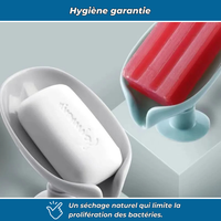 Porte-savon feuille auto-drainant