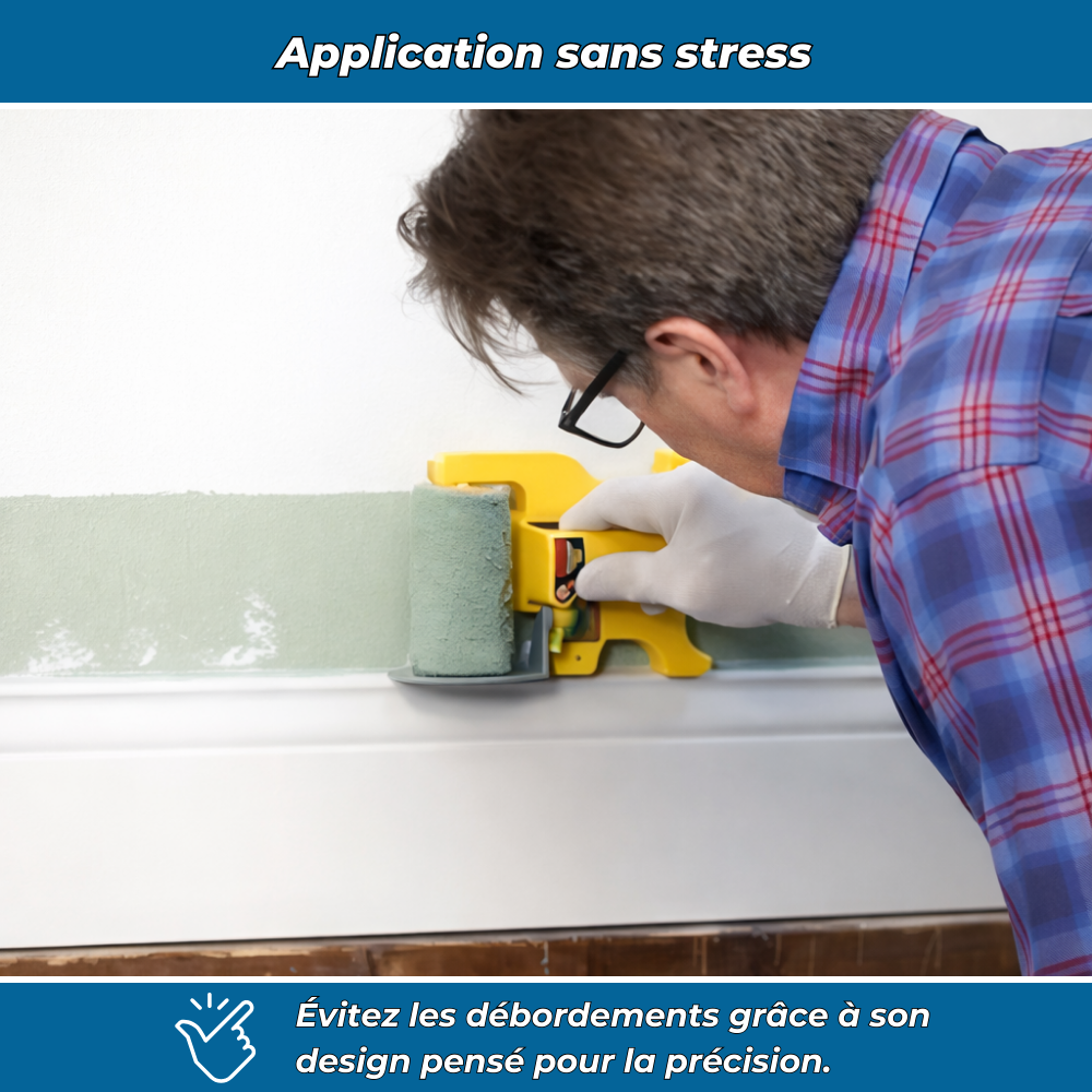 Paint Master | Rouleau de peinture pour bordures parfaites avec guide de précision anti-débordement
