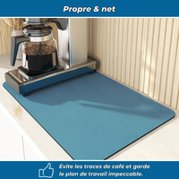 Tapis absorbant antidérapant pour machine à café