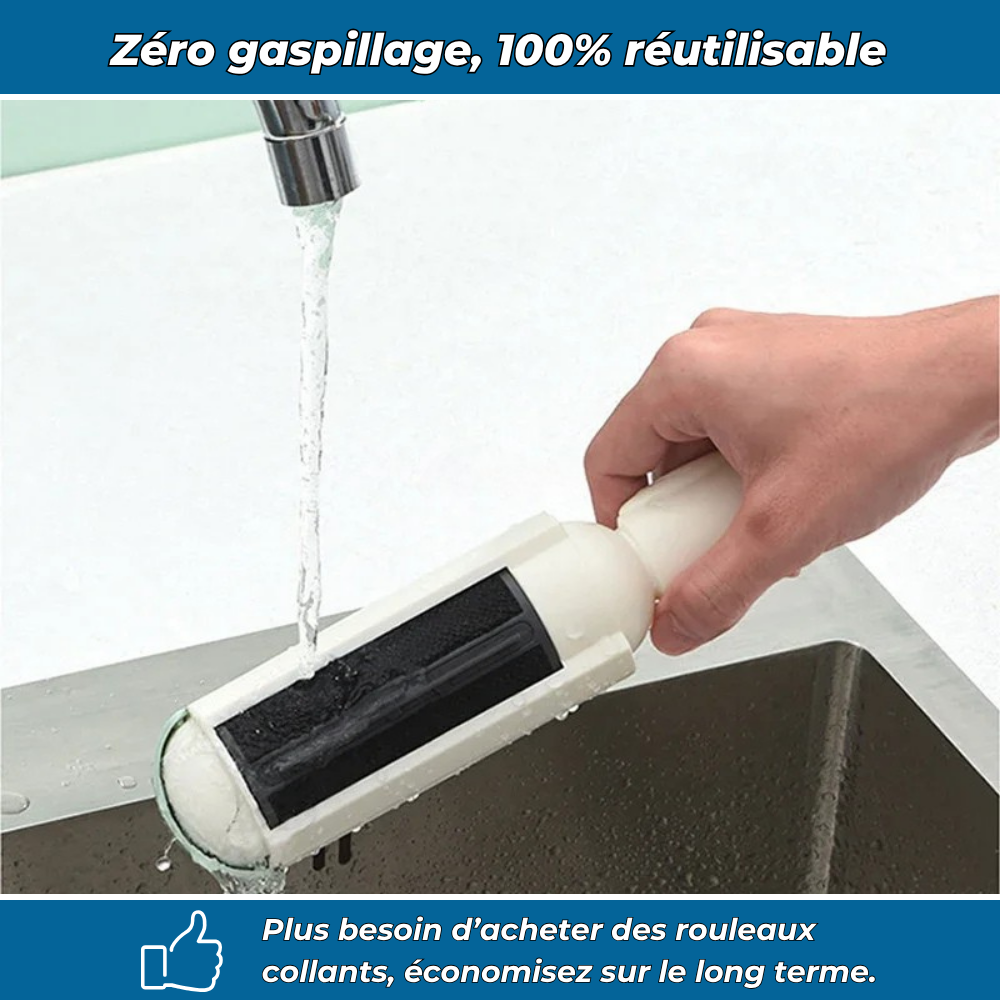 RolliPet – Éliminateur de poils d’animaux pratique et lavable