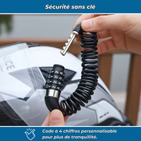 Antivol casque moto câble en acier inoxydable