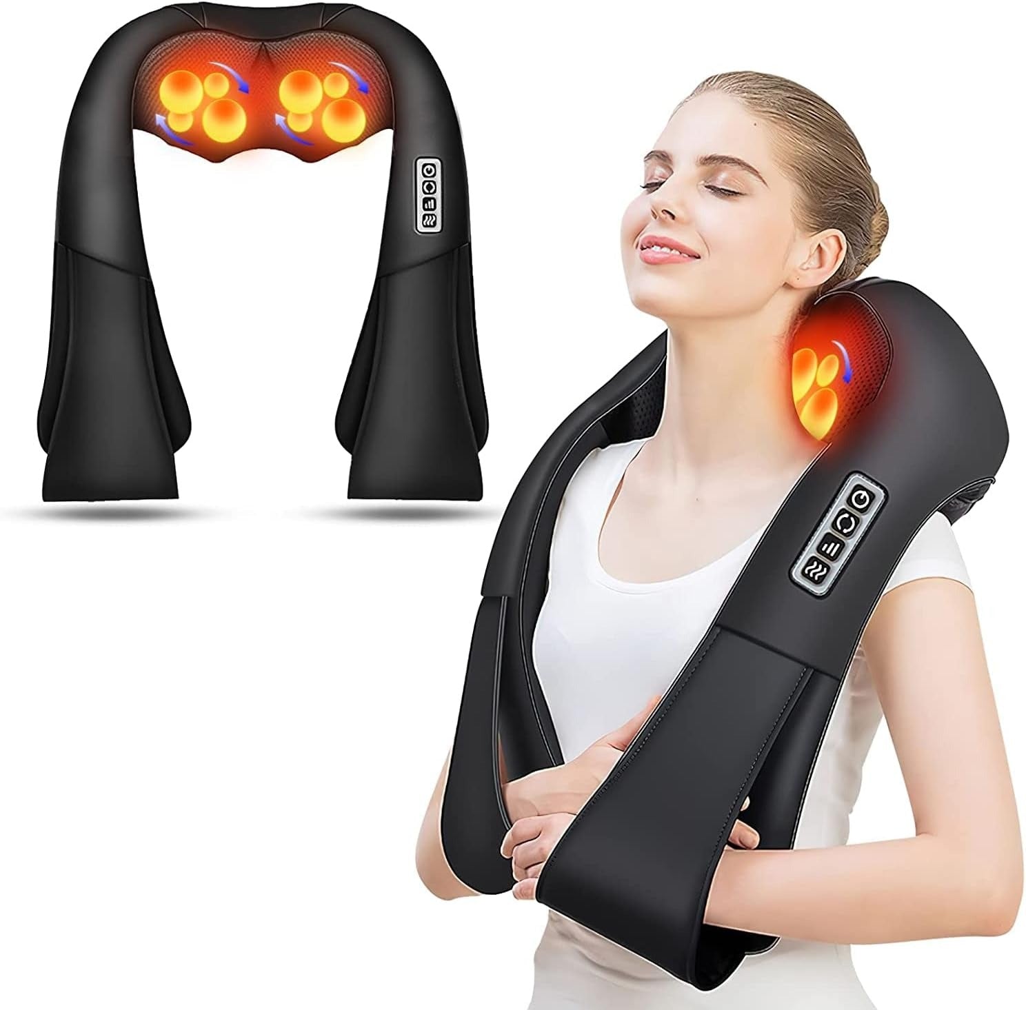 Masseur Électrique pour Cou et Épaules avec Chaleur Relaxante