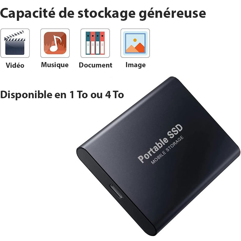 UltraStorage™ – Disque Dur Externe SSD Ultra Rapide et Compact
