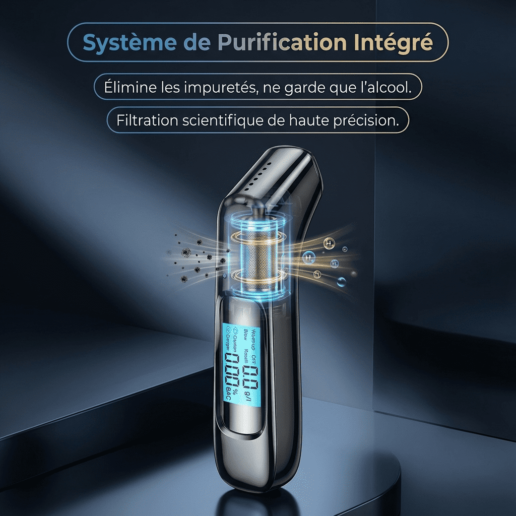 Alcotex™ – Éthylotest Électronique Portable à Lecture Rapide et Écran LCD