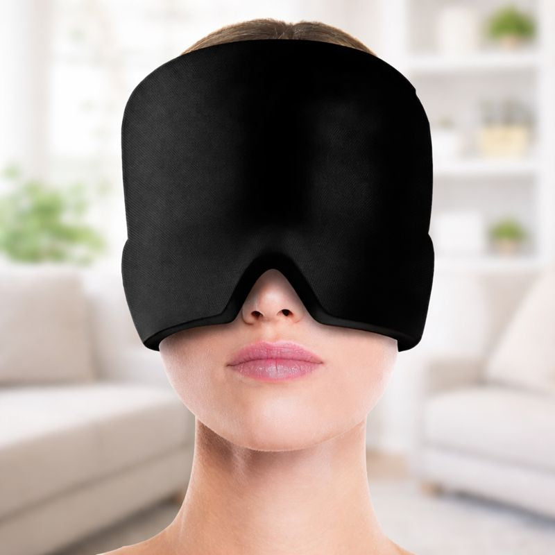 CryoCalm | Masque Migraine Froid Gel Rafraîchissant | Bonnet anti-migraine à thérapie par le froid
