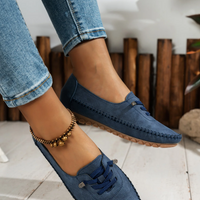 Mocassins femme confort à lacets