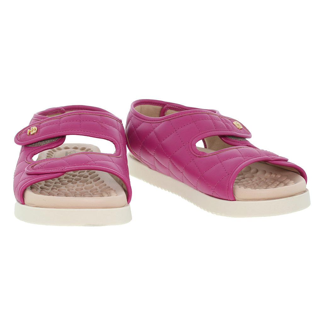 Sandale plate velcro ultra-douce avec semelle Reflex-Sense pour femmes