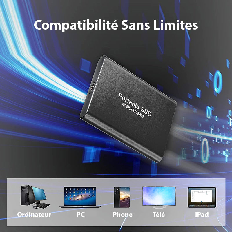 UltraStorage™ – Disque Dur Externe SSD Ultra Rapide et Compact