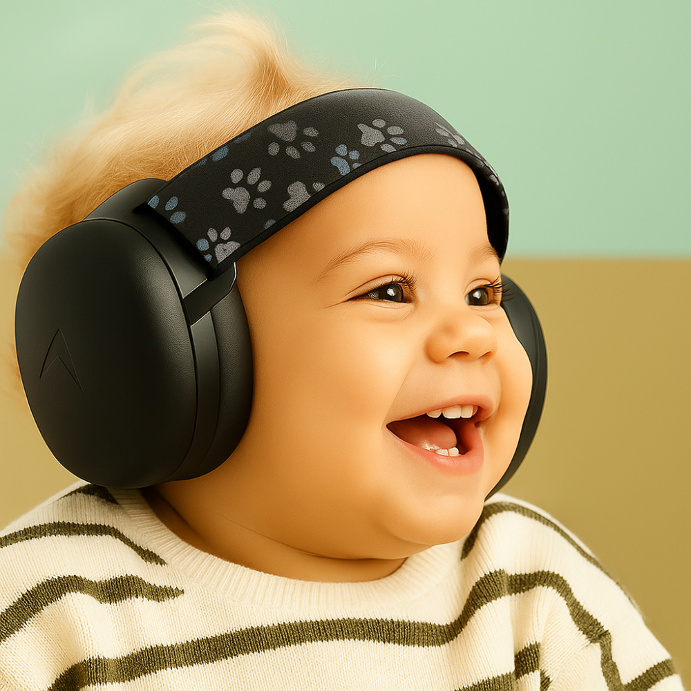 BabyCalm | Casque anti-bruit pour bébé – Protection auditive nourrisson, bandeau élastique, sommeil et voyage avion