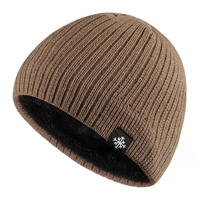 Bonnet tricoté doublé polaire