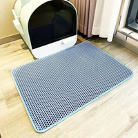 Tapis attrape-litière double couche pour chats