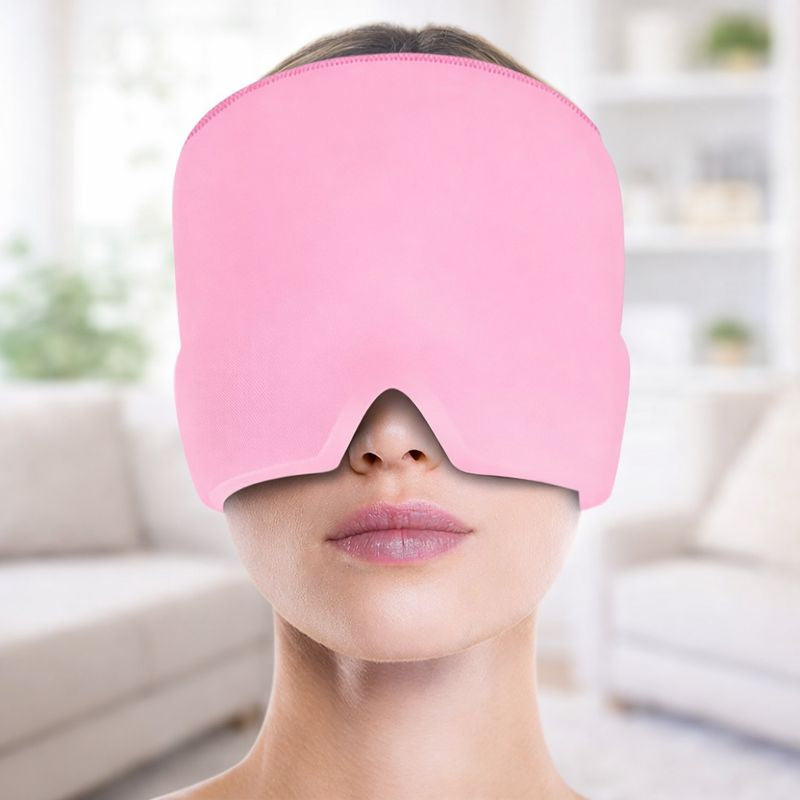 CryoCalm | Masque Migraine Froid Gel Rafraîchissant | Bonnet anti-migraine à thérapie par le froid