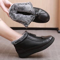 Bottines à glissière en cuir pour femmes