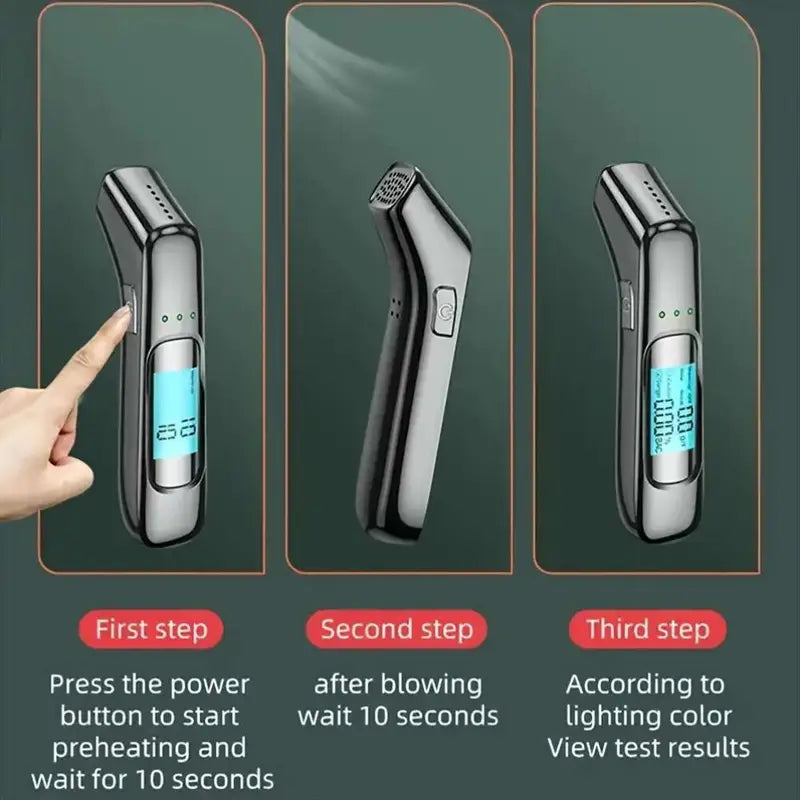 Alcotex™ – Éthylotest Électronique Portable à Lecture Rapide et Écran LCD