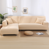 Housse extensible pour canapé d'angle – Lot de 2
