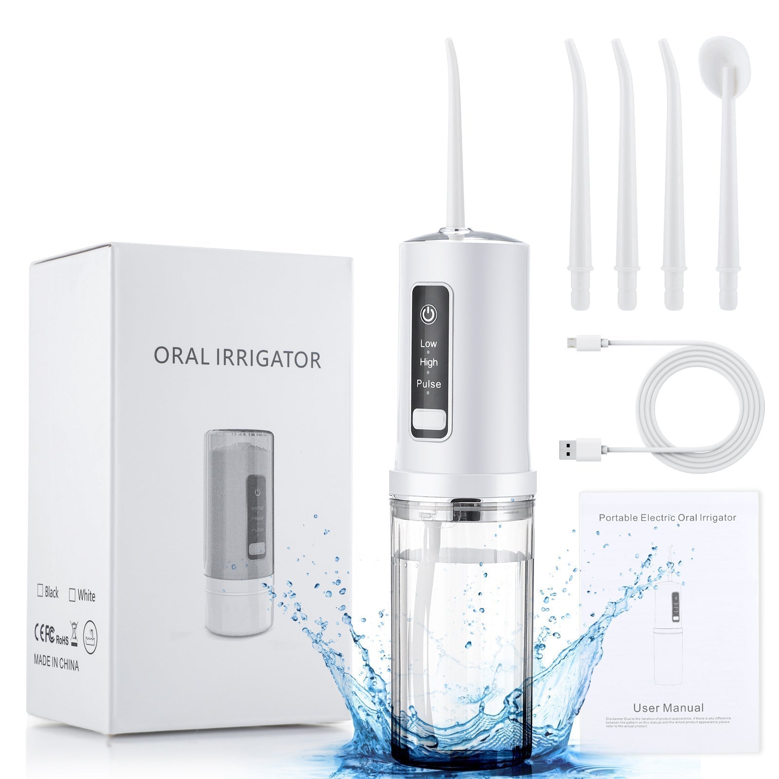 AquaBright™ – Hydropulseur Dentaire Portable pour un Nettoyage Complet