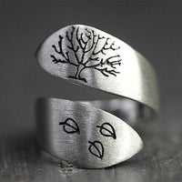 Bague Ajustable Arbre de Vie en Argent