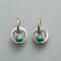 Boucles d'oreilles bohème avec pierres turquoises en argent