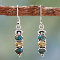 Boucles d'oreilles Boho en argent avec opale