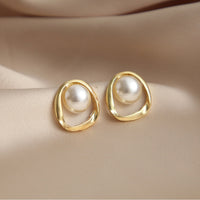 Boucles d'Oreilles en Or avec Perles Saturne
