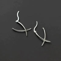 Boucles d'oreilles Croix en Argent