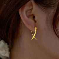Boucles d'oreilles Croix en Or