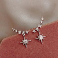 Boucles d'oreilles Étoiles avec Zirconia en Or
