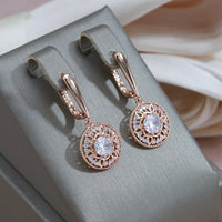 Boucles d'oreilles élégantes en cristal rond