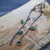 Boucles d'oreilles vintage en branches naturelles