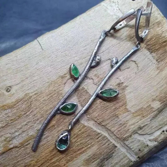 Boucles d'oreilles vintage en branches naturelles