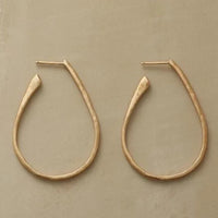Boucles d'oreilles plaque or vintage