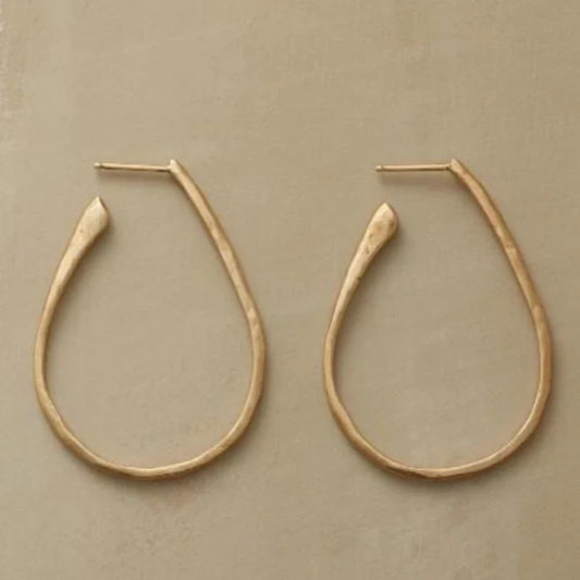Boucles d'oreilles plaque or vintage