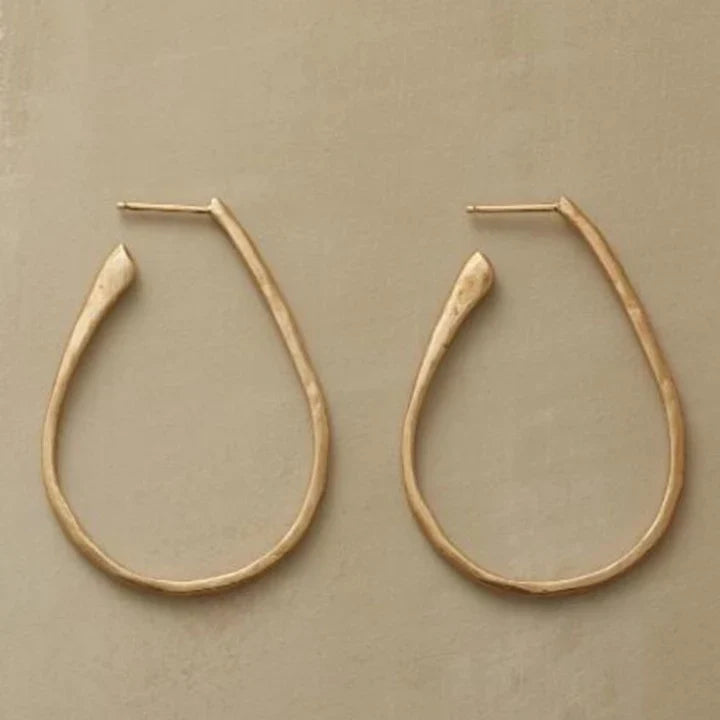 Boucles d'oreilles plaque or vintage
