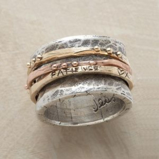 Bague Vintage en or rose et plaqué or