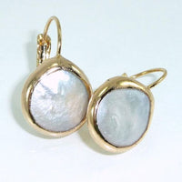 Boucles d'oreilles vintage en pierre blanche et or