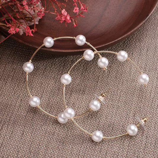 Boucles d'oreilles vintage en perles