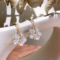 Boucles d'Oreilles en Zirconium de Luxe en Or
