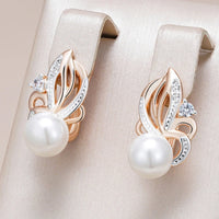 Boucles d'oreilles en perles avec une brillance élégante